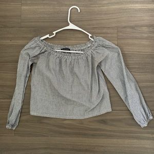 Baby Blue and White Striped Top